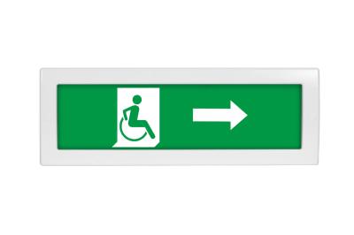 МГН в двери стрелка вправо (пиктограмма)